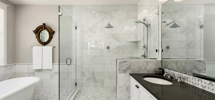bathroom shower door installation in Doral