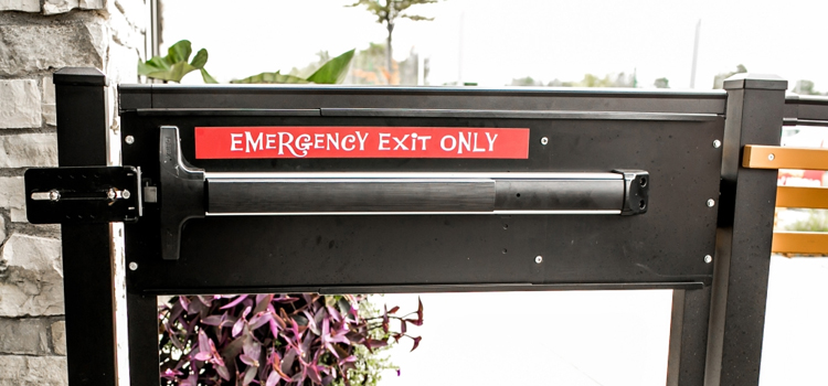 emergency push bar installation in Doral